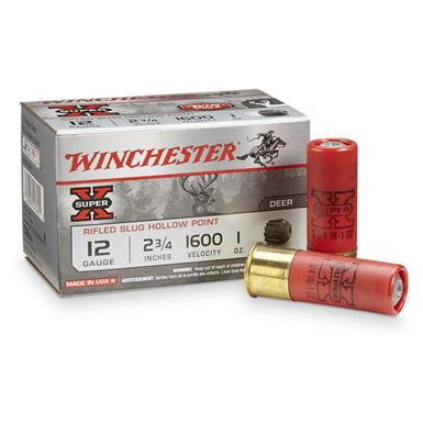 Winchester Super X, 12 Gauge, 2 3/4" Shells, 1 oz. Slugs, 15 Rounds