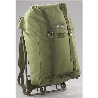 Used Swedish Military Backpack, Olive Drab - 186845, Rucksacks ...