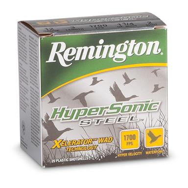 25 rounds Remington 3" HyperSonic Steel 1 1/4-oz. 12 Gauge Shotshells