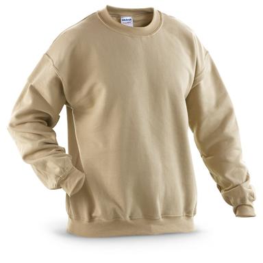 2 New U.S. Military Sweatshirts, Tan - 197504, Military Sweatshirts ...