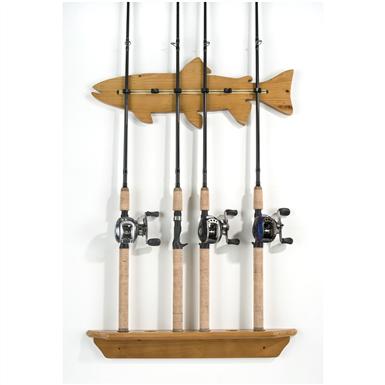 Organized Fishing Fish Wall Rod Rack - 200562, Fishing Rod 