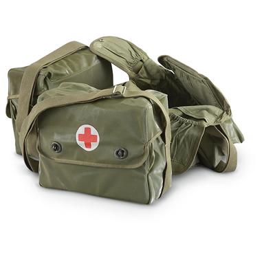 3 Used Chinese Military Medical Bags Olive Drab 204789 3 Used Chinese Military Medical Bags Olive Drab 360 Cu In
