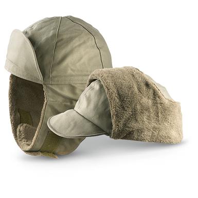 German Military Surplus Winter Caps, 2 Pack, Used