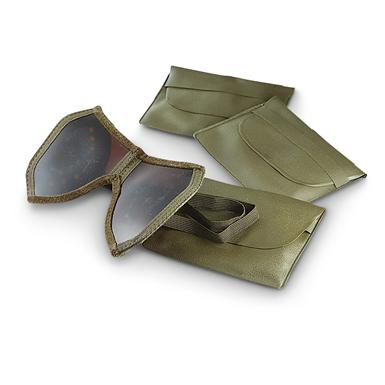 German Military Surplus Sun and Dust Goggles, 3 Pack, Like New