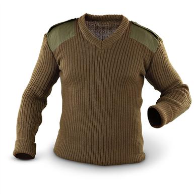 military israeli surplus drab commando olive wool sweater issue sweaters