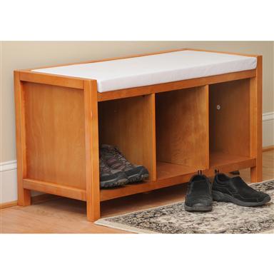 Lion Sports Bay S Collection Open Storage Entryway Bench With Lion Sports Bay S Collection Open Storage Entryway Bench With Cushion