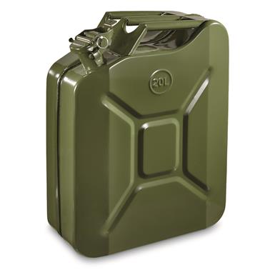 U.S. Military Style Steel Jerry Can, 20 Liter, Reproduction