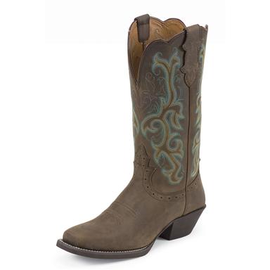 Justin Women's 11-inch Stampede Western Boots in Sorrel Apache