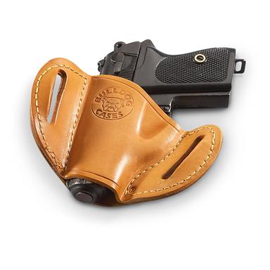 Bulldog Leather Belt Slide Holster, Semi-Automatic Pistol, Right Hand