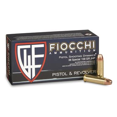 Fiocchi Pistol Shooting Dynamics .38 Special, SJHP, 158 Grain, 50 Rounds