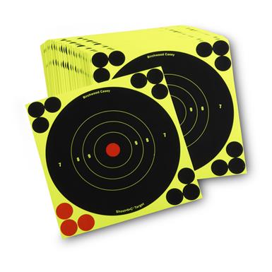 Birchwood Casey Shoot-N-C Reactive 6" Paper Shooting Targets, 100 Pack