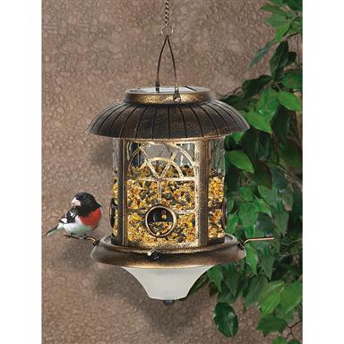 Preston™ Solar Lighted Bird Feeder - 216692, Bird Houses & Feeders at ...