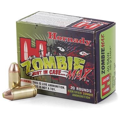 Hornady Zombie Max .40 S&W 165 Grain 20 rds. - 217876, .40 S&W Ammo at ...