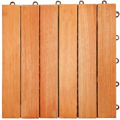 VIFAH® Eucalyptus Horizontal, 6 - Slat Interlocking Wood 