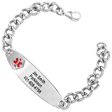 Hampden Stainless Steel Medical Alert Bracelet 218896 Independent Hampden Stainless Steel Medical Alert Bracelet
