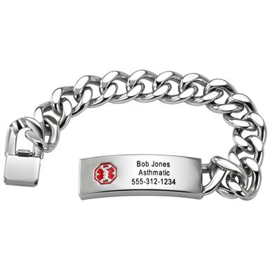 Hampden Stainless Steel Medical Alert Bracelet 218897 Independent Hampden Stainless Steel Medical Alert Bracelet