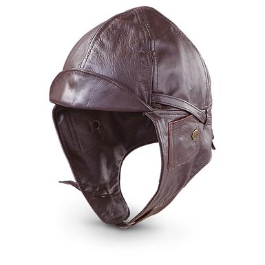 German Military Style Leather Aviator Helmet