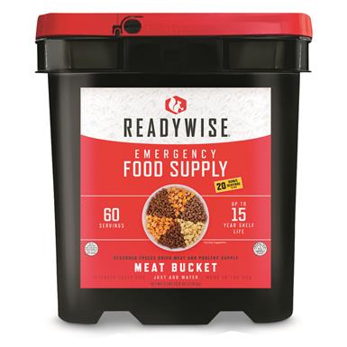 ReadyWise Emergency Food Freeze Dried Meat & Poultry Bucket, 60 Servings