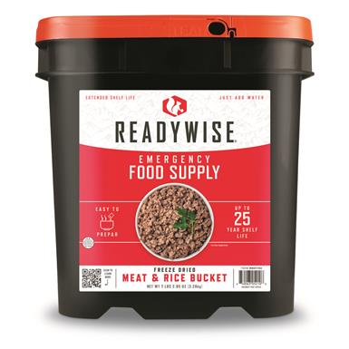 ReadyWise Freeze Dried Meat & Rice Survival Bucket