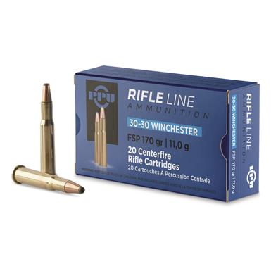 PPU Rifle Line, .30-30 Winchester, SP, 170 Grain, 20 Rounds