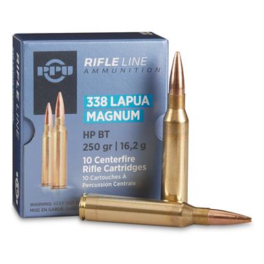 PPU, .338 Lapua Magnum, HPBT, 250 Grain, 10 Rounds