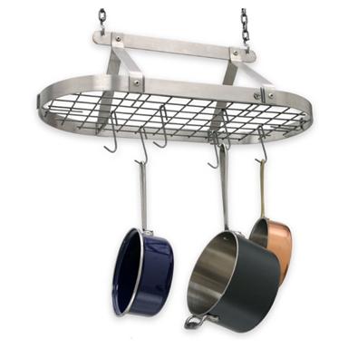 Enclume Decor Clic Stainless Steel Hanging Pot Rack 226506 Enclume Decor Clic Stainless Steel Hanging Pot Rack