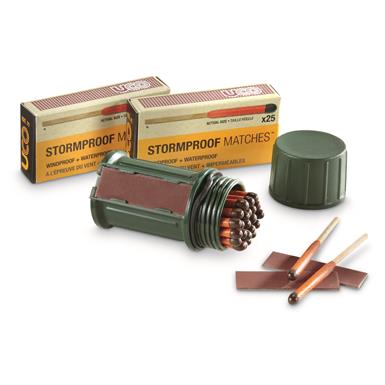 Stormproof Match Case with 50 Extra Waterproof Fire Starter Matches