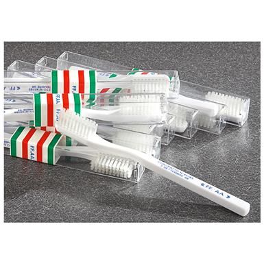 Italian Military Surplus Toothbrushes, 6 Pack, New