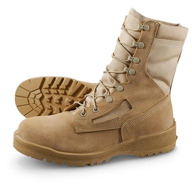 Men's Wellco® Heavy - duty Steel Toe Combat Boots, Tan - 230110, Combat ...