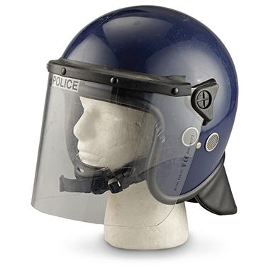 British Police Surplus Riot Helmet, Used