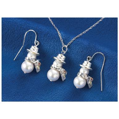 Landstrom S Black Hills Gold Pearl Snowman Earrings 230656 Landstrom S Black Hills Gold Pearl Snowman Necklace Or Earrings