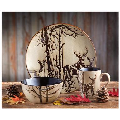 12-Pc. CASTLECREEK™ Stoneware Deer Dinnerware Set - 230826 ... 12-Pc. CASTLECREEK™ Stoneware Deer Dinnerware Set - 230826 ...
