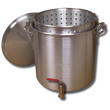 King Kooker 100 Quart Aluminum Boiling Pot with Valve