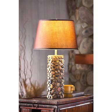 Rustic Cabin Look 24 1 2 Stone Style Table Lamp 231903 Lighting Rustic Cabin Look 24 1 2 Stone Style Table Lamp