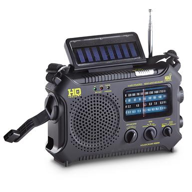 HQ ISSUE Multi-Band Dynamo / Solar Powered Weather Radio
