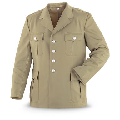 German Military Surplus Dress Jacket, Tan, Used