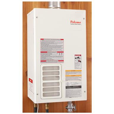 paloma® tankless water heater - 233529, portable toilets & showers