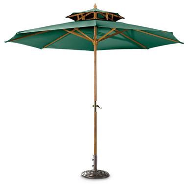 Castlecreek 10 Two Tier Market Patio Umbrella 234562 Castlecreek 10 Two Tier Market Patio Umbrella Hunter Green