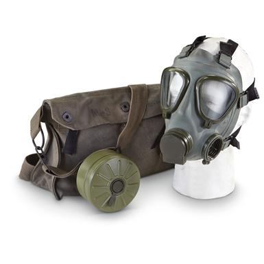 Used Serbian Military Surplus Gas Mask, Green - 235859, Gas Masks ...