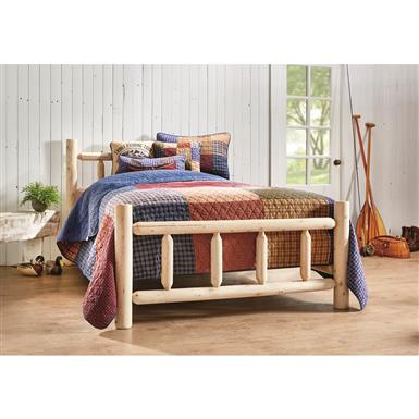 CASTLECREEK North American Cedar Log Bed, Twin