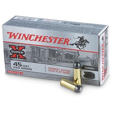 Winchester Super-X Cowboy Action, .45 Colt, LFN, 250 Grain, 50 Rounds
