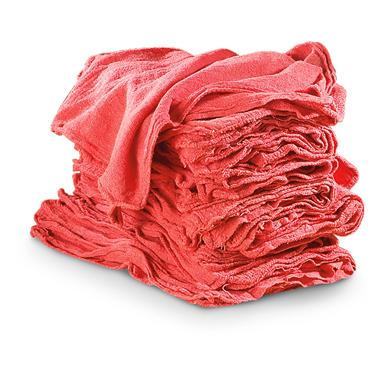 Cloth Shop Towels, Red, 60 Pack