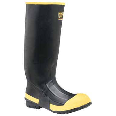 Men's LaCrosse® 16" Premium Steel Toe / Steel Midsole Knee Work Boots, Black