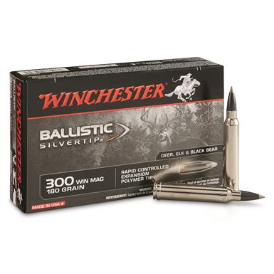 Winchester Supreme Ballistic Silvertip, .300 Winchester Magnum, BST, 180 Grain, 20 Rounds