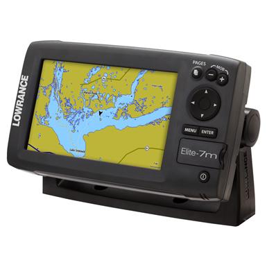 Lowrance Elite-7m Gold GPS Chartplotter with Navionics Chartcard ...