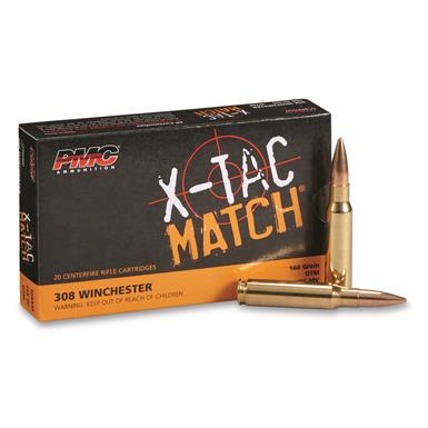 PMC X-TAC Match, .308 Winchester, OTM, 168 Grain, 20 Rounds