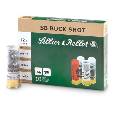 Sellier & Bellot, 2 3/4", 12 Gauge, 00 Buckshot, 100 Rounds 
