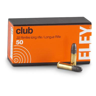 Eley Club, .22 Long Rifle, LRN, 40 Grain, 50 Rounds