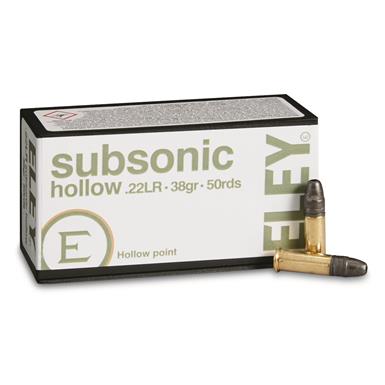 Eley, .22LR Subsonic, HP, 38 Grain, 50 Rounds