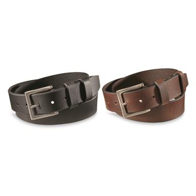 Guide Gear Men's Leather Belts, 2 Pack